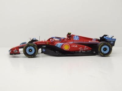 Ferrari SF-24 #55 Formel 1 Miami GP 2024 rot Sainz Modellauto 1:18 Bburago