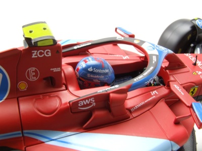 Ferrari SF-24 #55 Formel 1 Miami GP 2024 rot Sainz Modellauto 1:18 Bburago