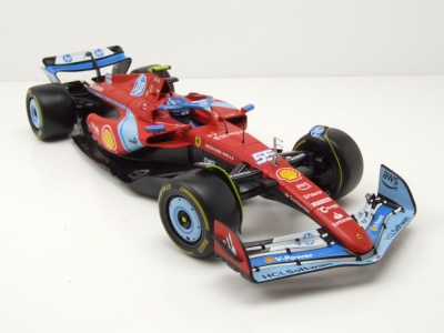 Ferrari SF-24 #55 Formel 1 Miami GP 2024 rot Sainz Modellauto 1:18 Bburago