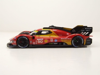 Ferrari 499P #50 Sieger Le Mans 2024 rot Fuoco Molina Nielsen Modellauto 1:24 Bburago