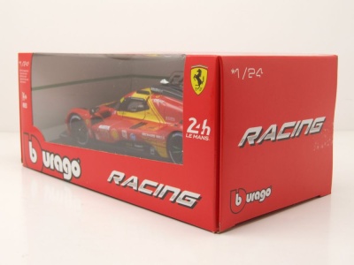 Ferrari 499P #50 Sieger Le Mans 2024 rot Fuoco Molina Nielsen Modellauto 1:24 Bburago
