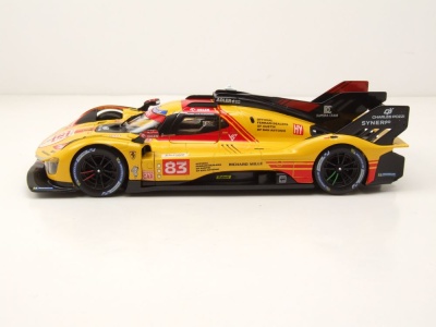 Ferrari 499P #83 Le Mans 2024 gelb Kubica Schwarzman Ye Modellauto 1:24 Bburago