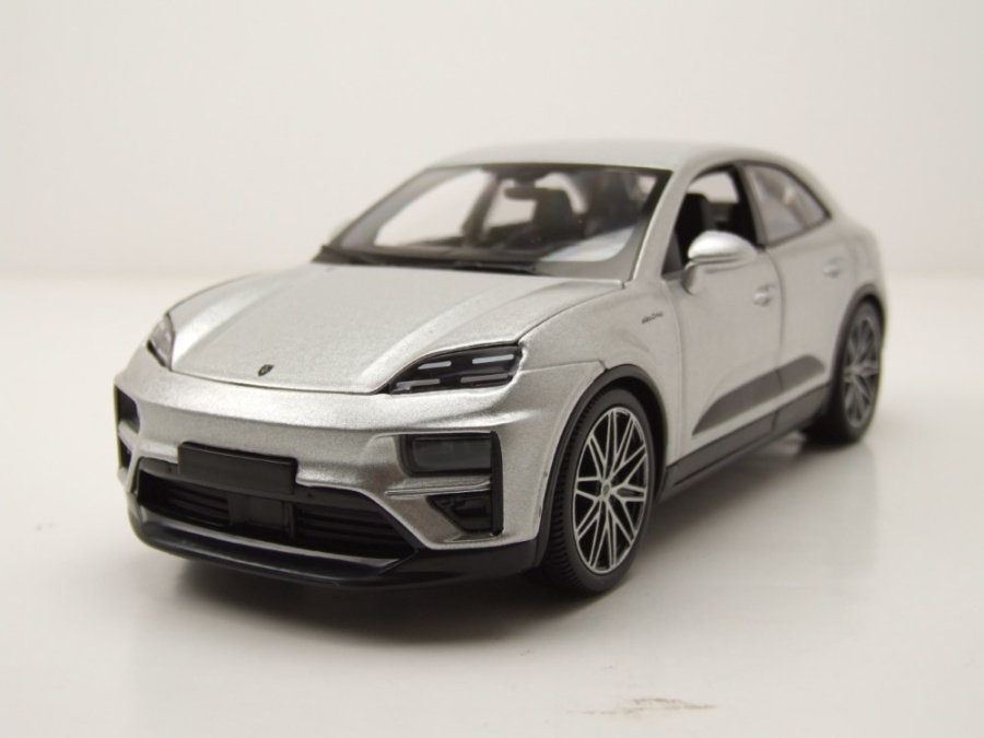 Porsche Macan Turbo E 2024 silber Modellauto 1:24 Bburago