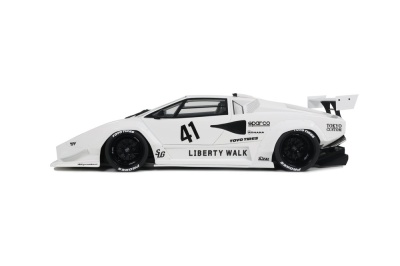 LB-Works Liberty Walk Lamborghini Countach 2023 weiß Modellauto 1:18 GT Spirit