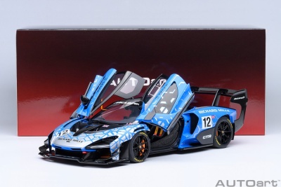McLaren Senna GTR Presentation #12 blau schwarz Modellauto 1:18 Autoart