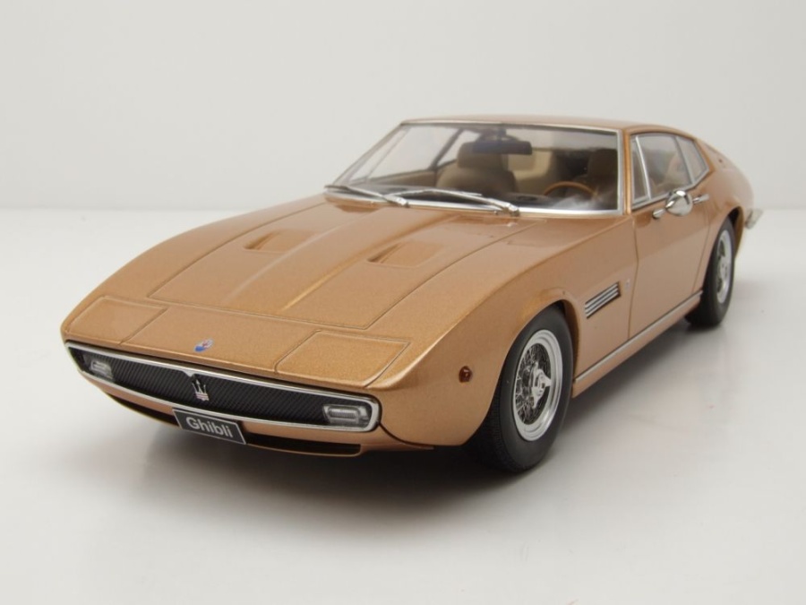 Modellauto Maserati Ghibli Coupe 1969 gold metallic 1:18 KK Scale