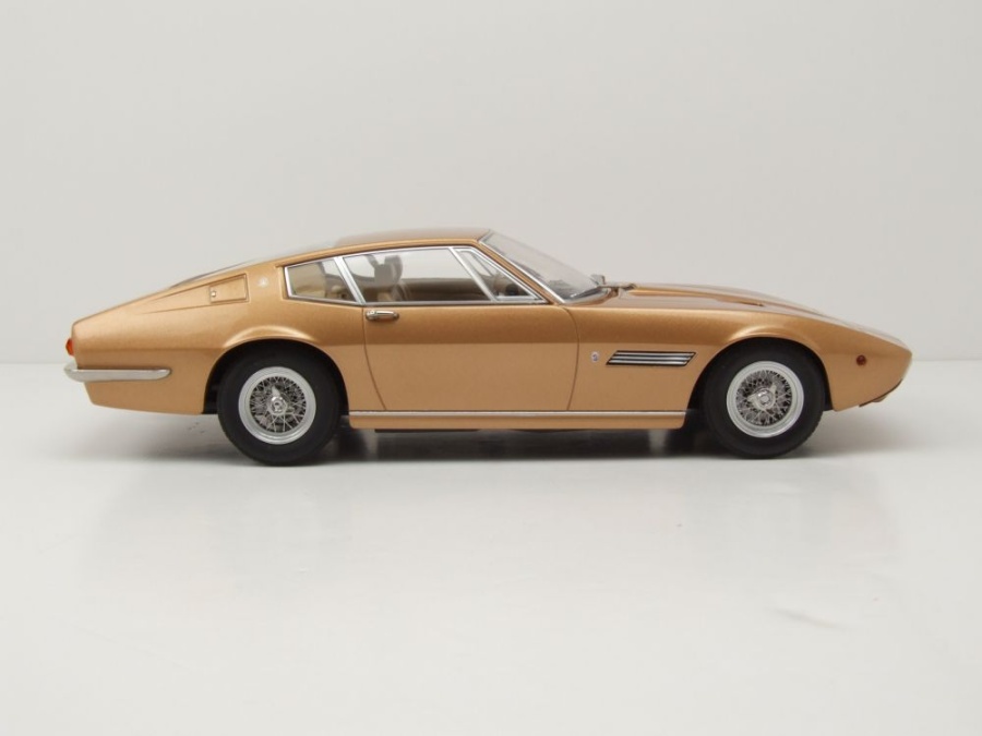 Modellauto Maserati Ghibli Coupe 1969 gold metallic 1:18 KK Scale