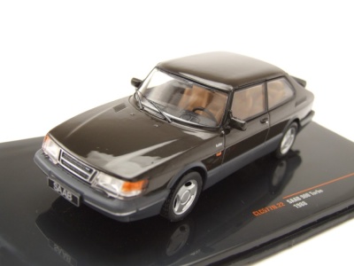 Saab 900 Turbo 1988 schwarz Modellauto 1:43 ixo models