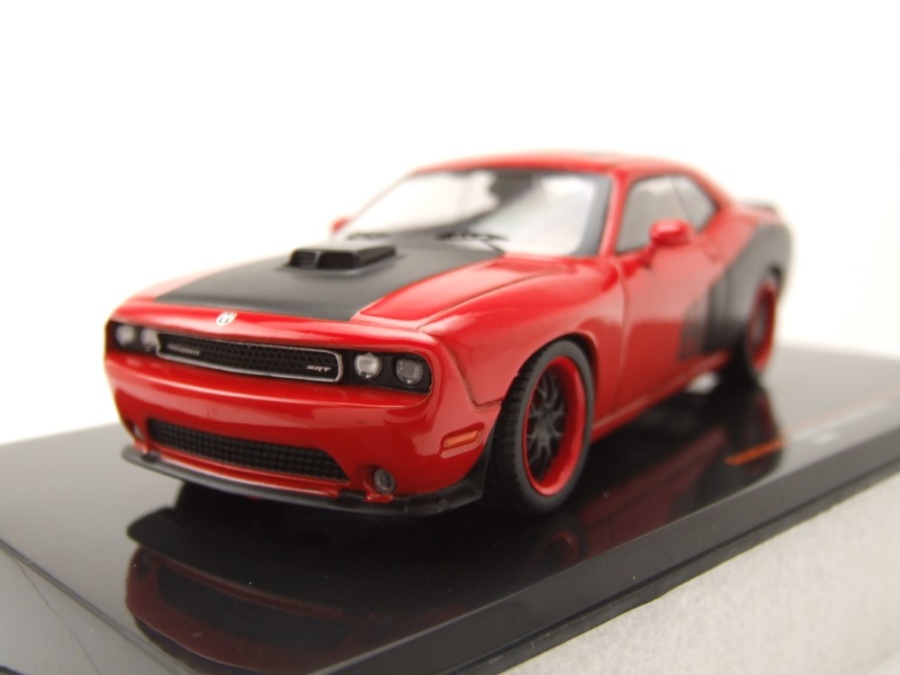 Dodge Challenger SRT8 2009 rot schwarz Modellauto 1:43 ixo models
