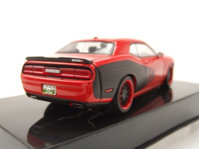 Dodge Challenger SRT8 2009 rot schwarz Modellauto 1:43...