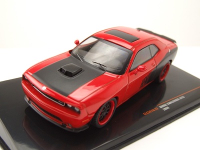 Dodge Challenger SRT8 2009 rot schwarz Modellauto 1:43 ixo models