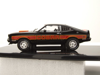Ford Mustang II Cobra 1977 schwarz rot  Modellauto 1:43 ixo models