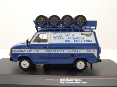 Ford Transit MkI Billy Coleman Rallye Team blau Modellauto 1:43 ixo models