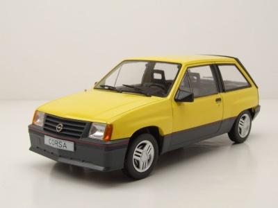 Opel Corsa A SR 1983 gelb Modellauto 1:18 MCG