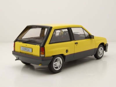 Opel Corsa A SR 1983 gelb Modellauto 1:18 MCG
