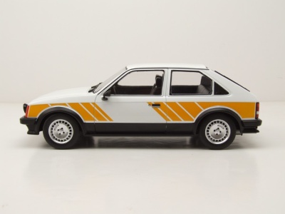 Opel Kadett D SR 1983 weiß gelb Modellauto 1:18 MCG