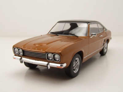 Ford Capri MK I GXL 1973 braun schwarz Modellauto 1:18 MCG
