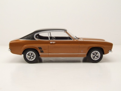 Ford Capri MK I GXL 1973 braun schwarz Modellauto 1:18 MCG