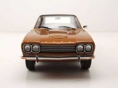 Ford Capri MK I GXL 1973 braun schwarz Modellauto 1:18 MCG