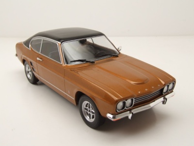 Ford Capri MK I GXL 1973 braun schwarz Modellauto 1:18 MCG
