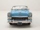 Chevrolet Bel Air 4-Door Hardtop 1956 hellblau weiß Modellauto 1:24 Whitebox