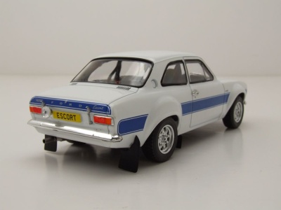 Ford Escort MK I RS 2000 1973 weiß blau Modellauto 1:24 Whitebox