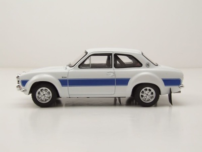 Ford Escort MK I RS 2000 1973 weiß blau Modellauto 1:24 Whitebox