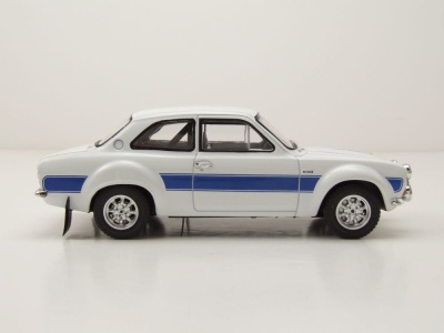 Ford Escort MK I RS 2000 1973 weiß blau Modellauto 1:24 Whitebox