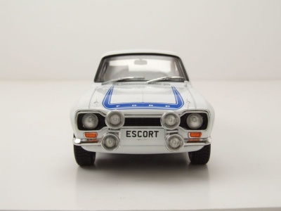Ford Escort MK I RS 2000 1973 weiß blau Modellauto 1:24 Whitebox