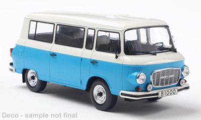 Barkas B 1000 Bus 1970 hellblau weiß Modellauto...
