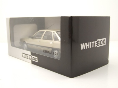 Renault 21 1986 beige Modellauto 1:24 Whitebox