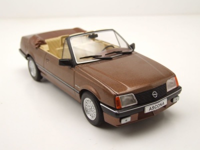 Opel Ascona C Cabrio 1985 dunkelbraun Modellauto 1:24 Whitebox