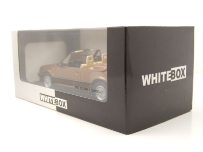 Opel Ascona C Cabrio 1985 dunkelbraun Modellauto 1:24 Whitebox