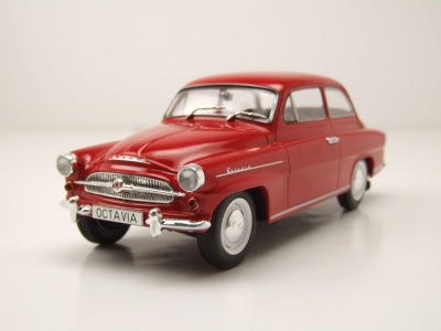 Skoda Octavia Super 1959 rot Modellauto 1:24 Whitebox