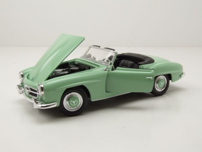 Mercedes 190 SL W121 hellgrün Modellauto 1:24 Welly