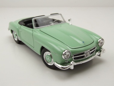 Mercedes 190 SL W121 hellgrün Modellauto 1:24 Welly