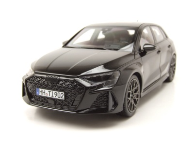 Audi RS3 2025 schwarz metallic Modellauto 1:18 Norev