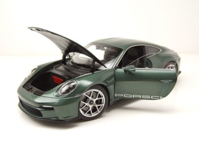 Porsche 911 S/T 2023 dunkelgrün metallic Modellauto 1:18 Norev