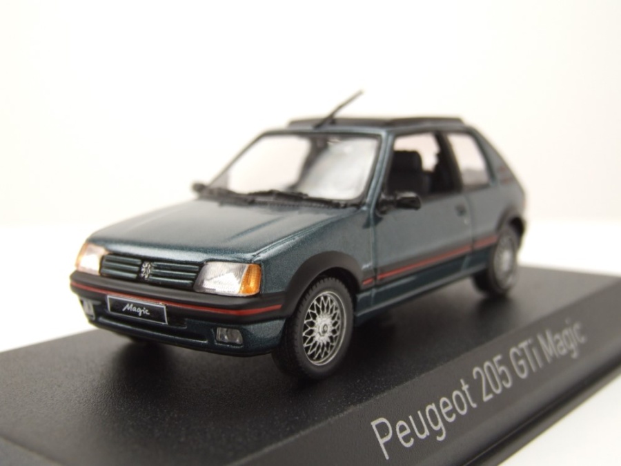 Peugeot 205 1.9 Magic 1990 dunkelgrün Modellauto 1:43 Norev