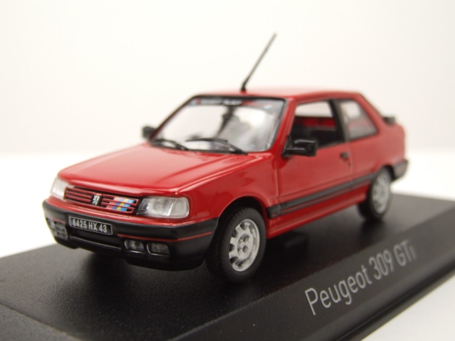 Peugeot 309 GTi 1987 rot PTS Deko Modellauto 1:43 Norev