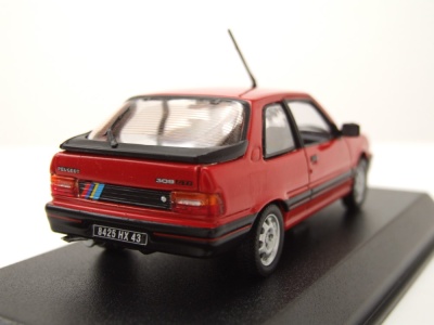 Peugeot 309 GTi 1987 rot PTS Deko Modellauto 1:43 Norev