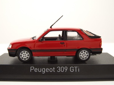 Peugeot 309 GTi 1987 rot PTS Deko Modellauto 1:43 Norev