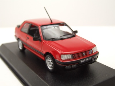 Peugeot 309 GTi 1987 rot PTS Deko Modellauto 1:43 Norev