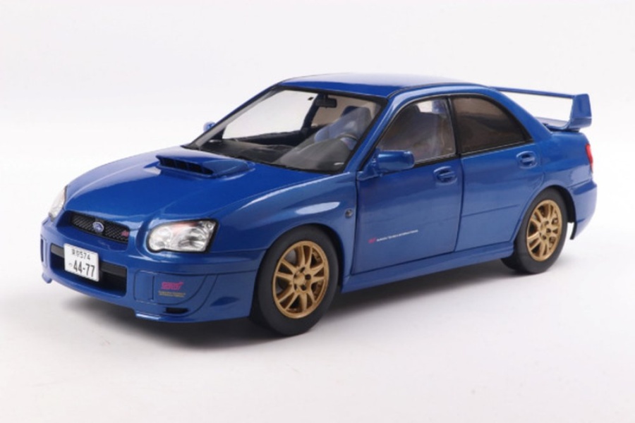 Subaru Impreza WRX STI 2003 blau Modellauto 1:18 Solido