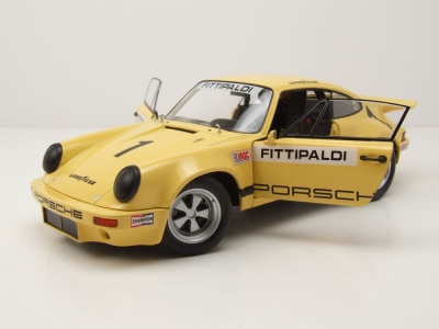Porsche 911 #1 IROC 1974 gelb Fittipaldi Modellauto 1:18 Solido