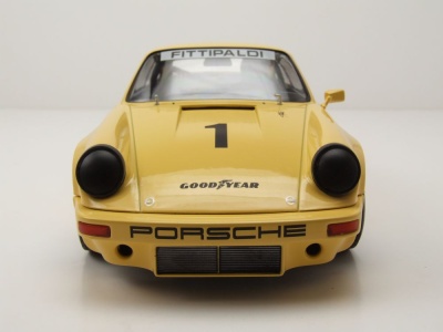 Porsche 911 #1 IROC 1974 gelb Fittipaldi Modellauto 1:18 Solido