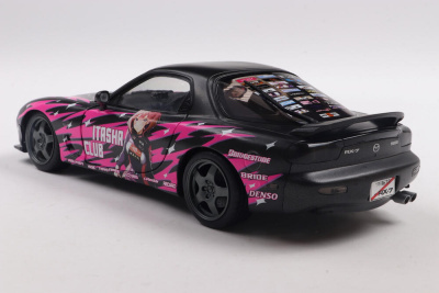 Mazda RX7 FD3RS Solido Works Itasha Club 1999 schwarz pink Modellauto 1:18 Solido