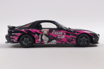 Mazda RX7 FD3RS Solido Works Itasha Club 1999 schwarz pink Modellauto 1:18 Solido