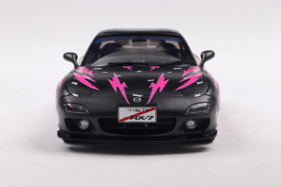 Mazda RX7 FD3RS Solido Works Itasha Club 1999 schwarz pink Modellauto 1:18 Solido