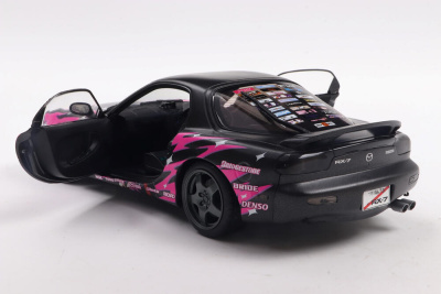 Mazda RX7 FD3RS Solido Works Itasha Club 1999 schwarz pink Modellauto 1:18 Solido